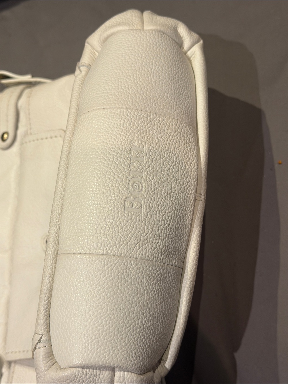 Born White Leather Crossbody with Front Stitch Detail - Picture 11 of 14